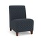 Lesro Siena Lounge Reception Armless Guest Chair, Walnut, RS Night Sky Upholstery SN1102 - alternate 1